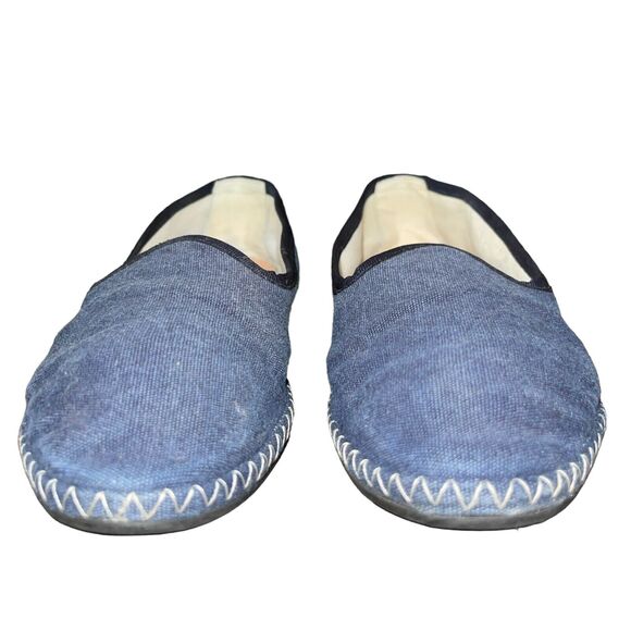 J. Crew Flats Denim Slip On Shoes Venetian Canvas Loafer - Picture 4 of 9